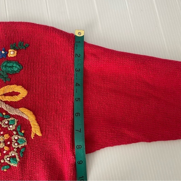 Vintage Work in Process Christmas Tree Cardigan size Large - Picture 6 of 9